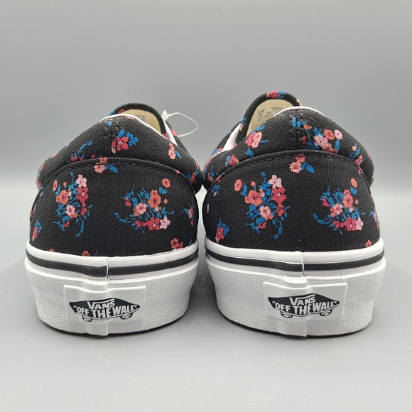 New Vans Era Ditsy Floral Black True White Pink and Blue Flowers Women's Size 10 - Picture 6 of 9